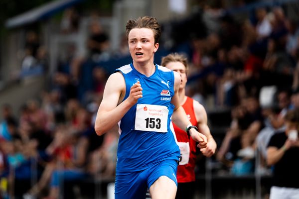 Benedikt Thomas Wallstein (Gothaer Leichtathletik Centrum) ueber 100m am 04.06.2022 waehrend der Sparkassen Gala in Regensburg